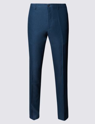 Modern Tailored Textured Trousers